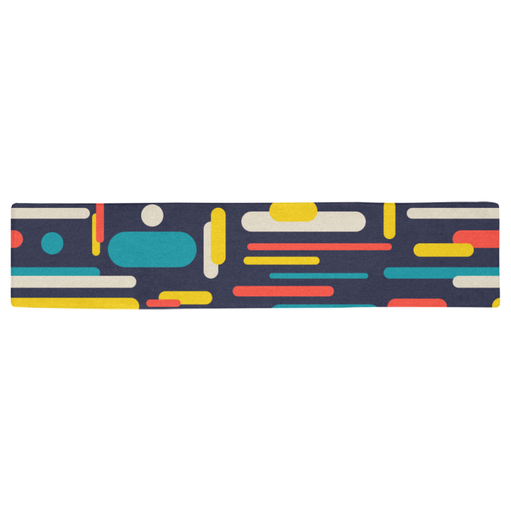 Colorful Rectangles Table Runner 16x72 inch