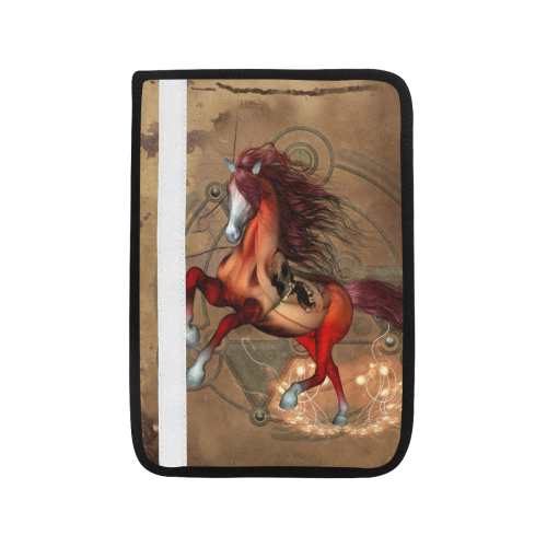 Wonderful horse with skull, red colors Car Seat Belt Cover 7''x10''