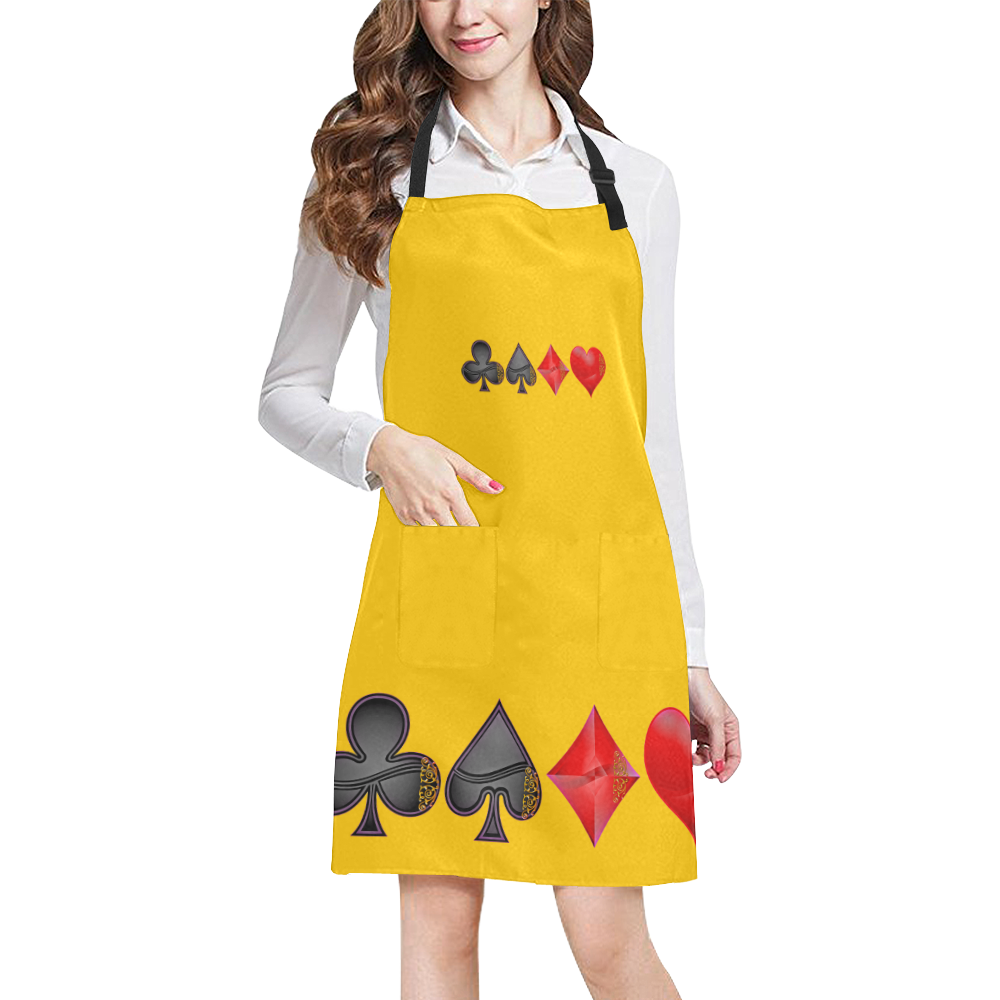 The four suits in playing cards All Over Print Apron