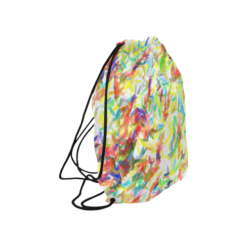 Colorful brush strokes Large Drawstring Bag Model 1604 (Twin Sides)  16.5"(W) * 19.3"(H)