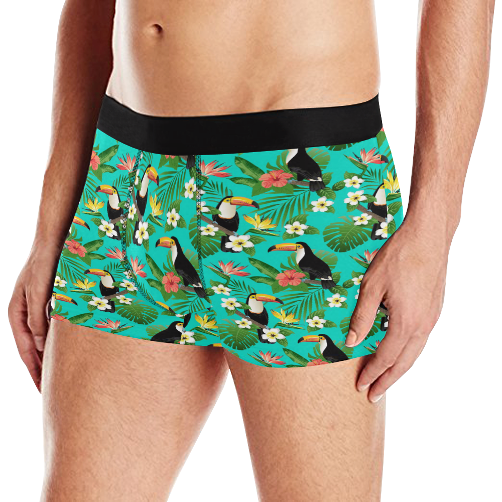 Tropical Summer Toucan Pattern Men's All Over Print Boxer Briefs (Model L10)