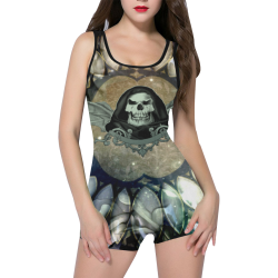 Awesome scary skull Classic One Piece Swimwear (Model S03)