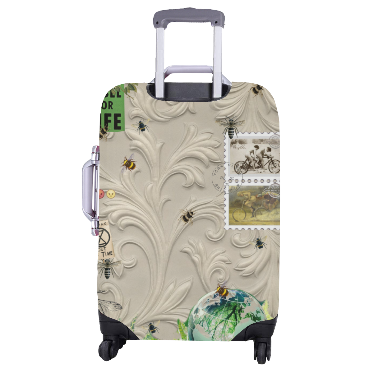 Running Out of Time 1 Luggage Cover/Large 26"-28"