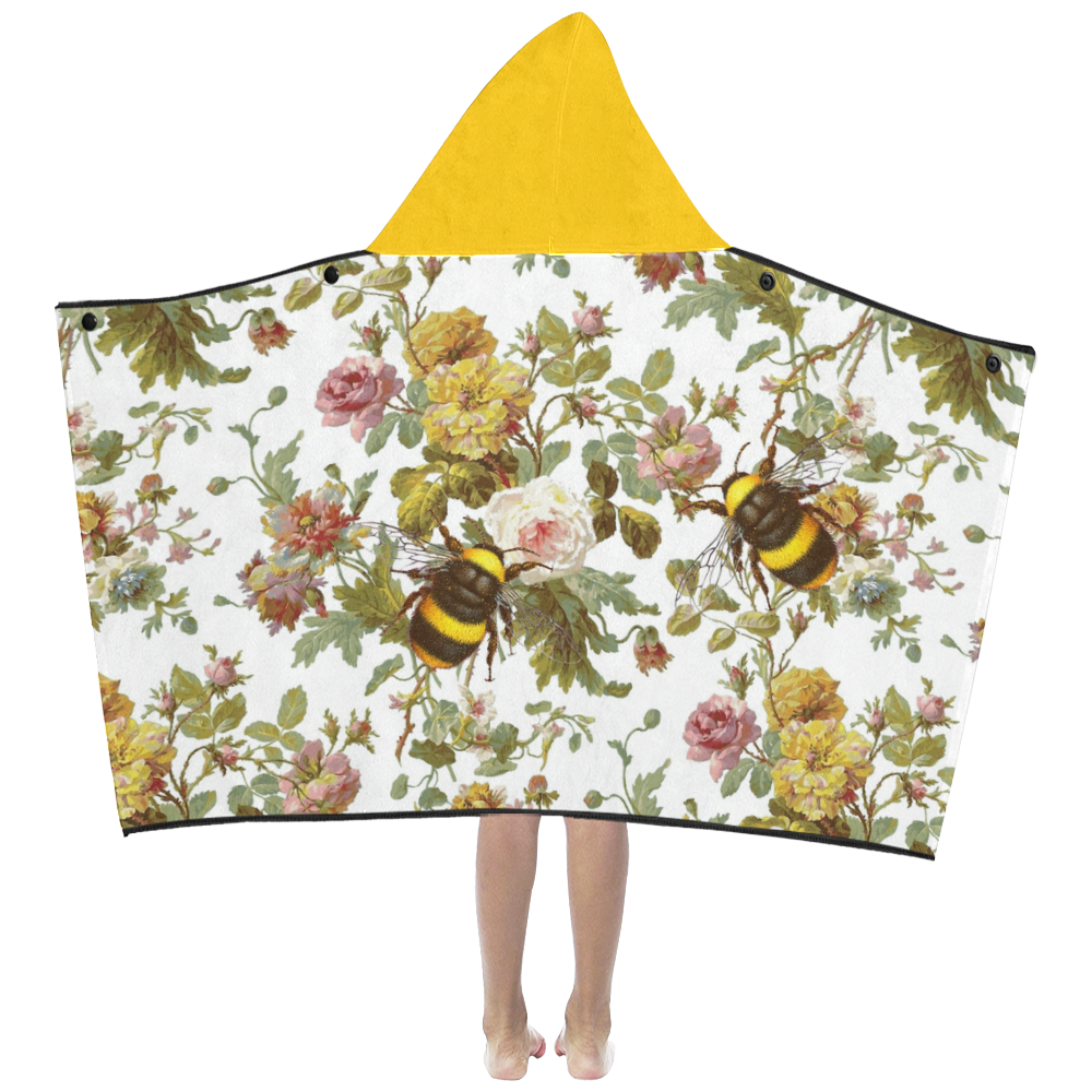 Early Morning Bees Kids' Hooded Bath Towels