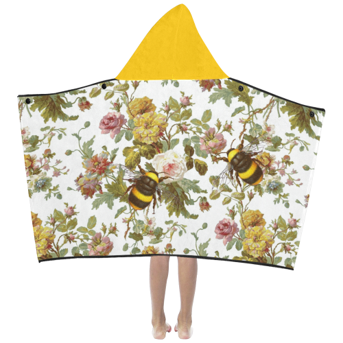 Early Morning Bees Kids' Hooded Bath Towels