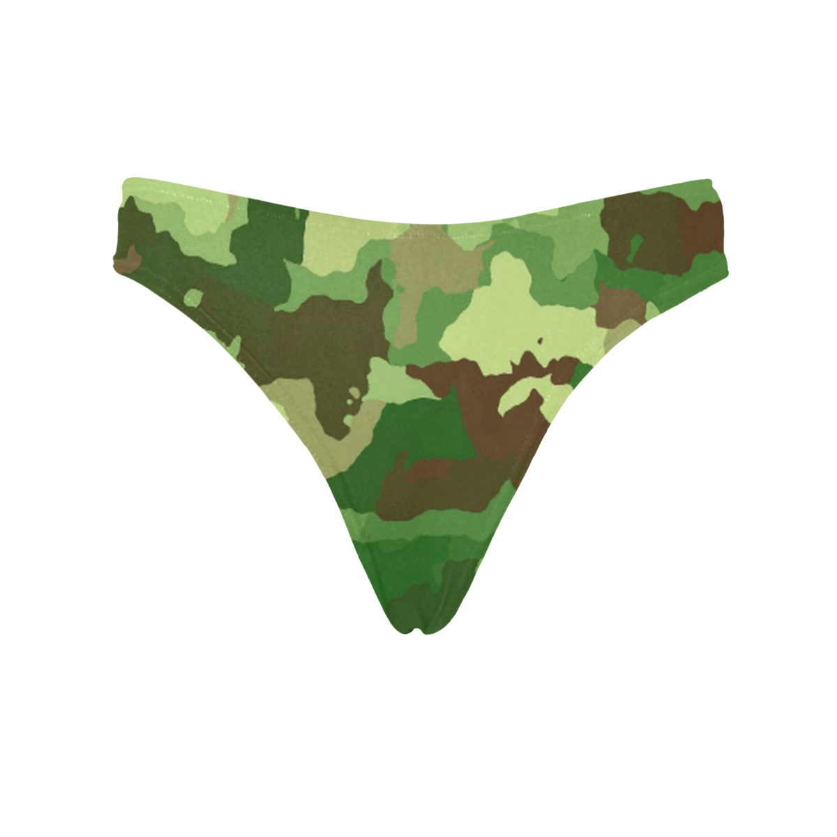 camouflage green Women's All Over Print Thongs (Model L30)