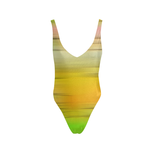 noisy gradient 2 by JamColors Sexy Low Back One-Piece Swimsuit (Model S09)