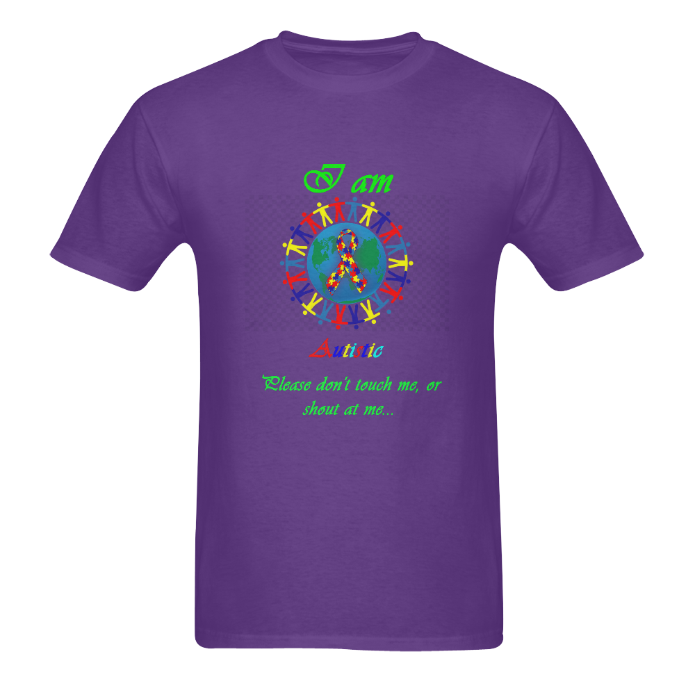 i am autistic Men's T-Shirt in USA Size (Two Sides Printing)