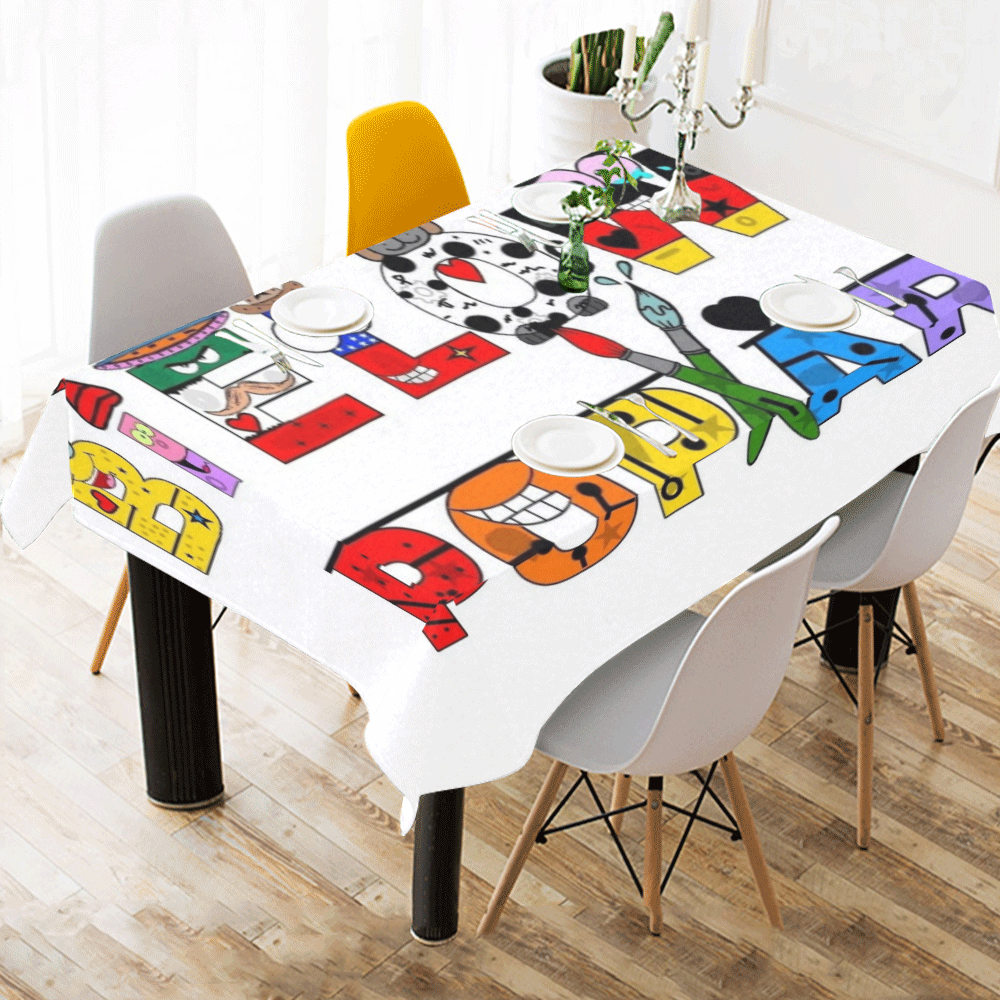 Pop Art by Nico Bielow Cotton Linen Tablecloth 60"x 84"