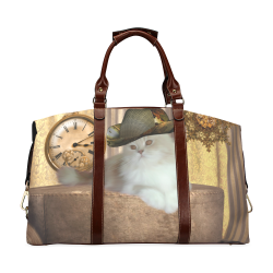 Funny steampunk cat Classic Travel Bag (Model 1643) Remake