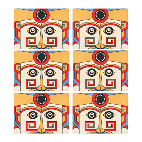Aztec Religion Tribal Placemat 14’’ x 19’’ (Six Pieces)