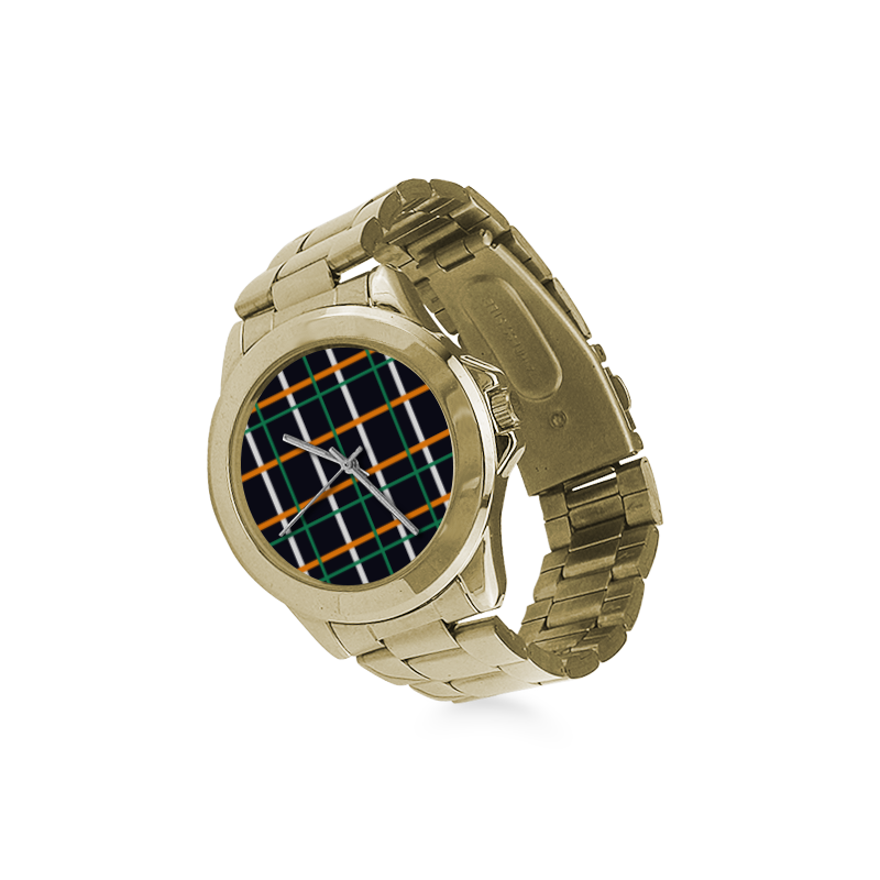 Black Tartan watch - Gold Custom Gilt Watch(Model 101)