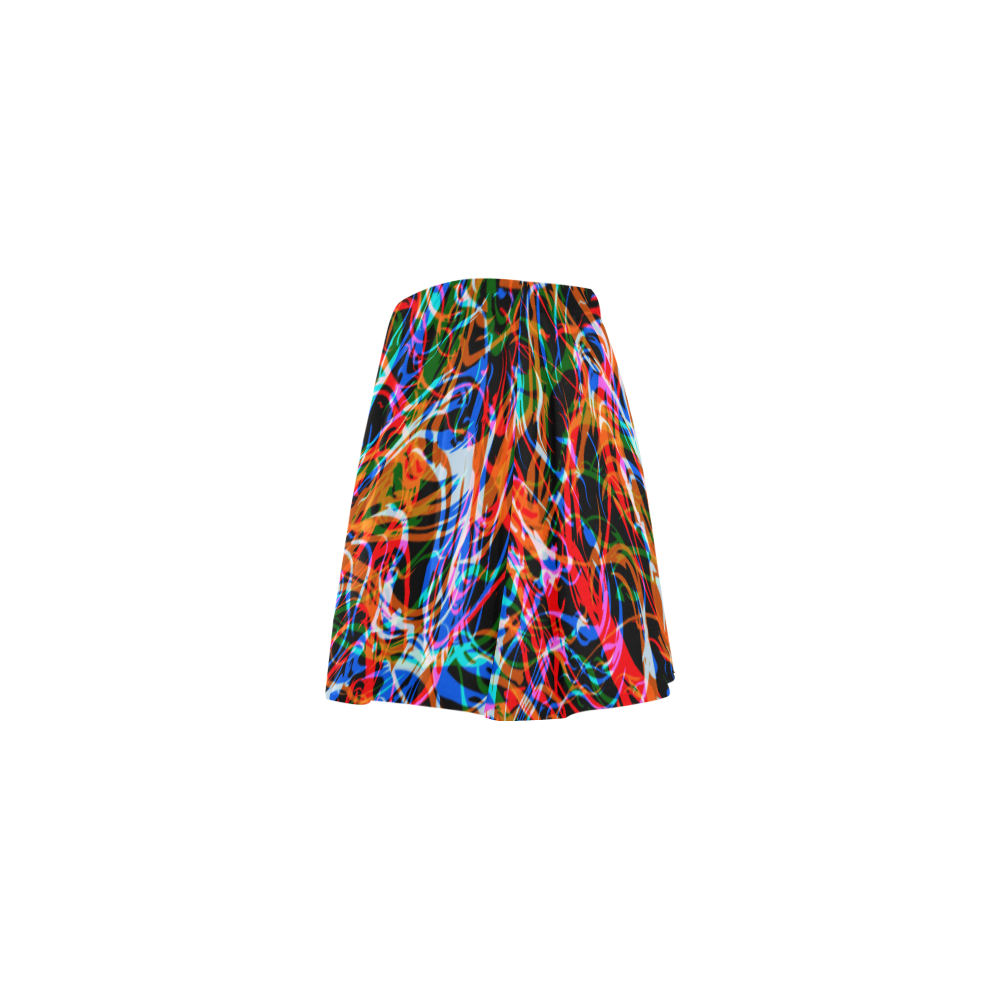colorful abstract pattern Mini Skating Skirt (Model D36)