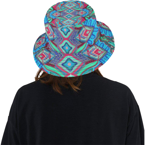 coral 5 All Over Print Bucket Hat