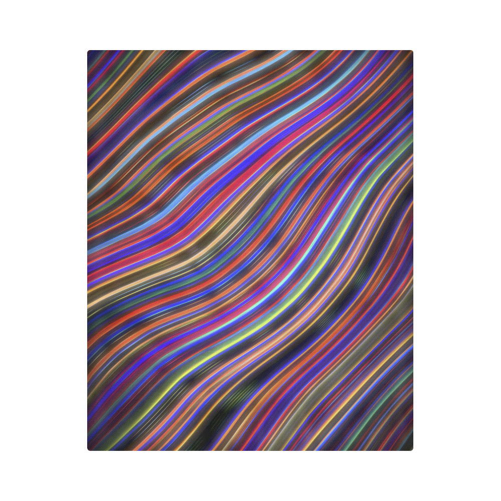 Wild Wavy Lines 18 Duvet Cover 86"x70" ( All-over-print)