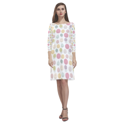 Colorful Cupcakes Rhea Loose Round Neck Dress(Model D22)