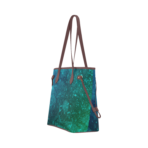Blue and Green Abstract Clover Canvas Tote Bag (Model 1661)