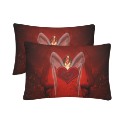 Heart with wings Custom Pillow Case 20"x 30" (One Side) (Set of 2)