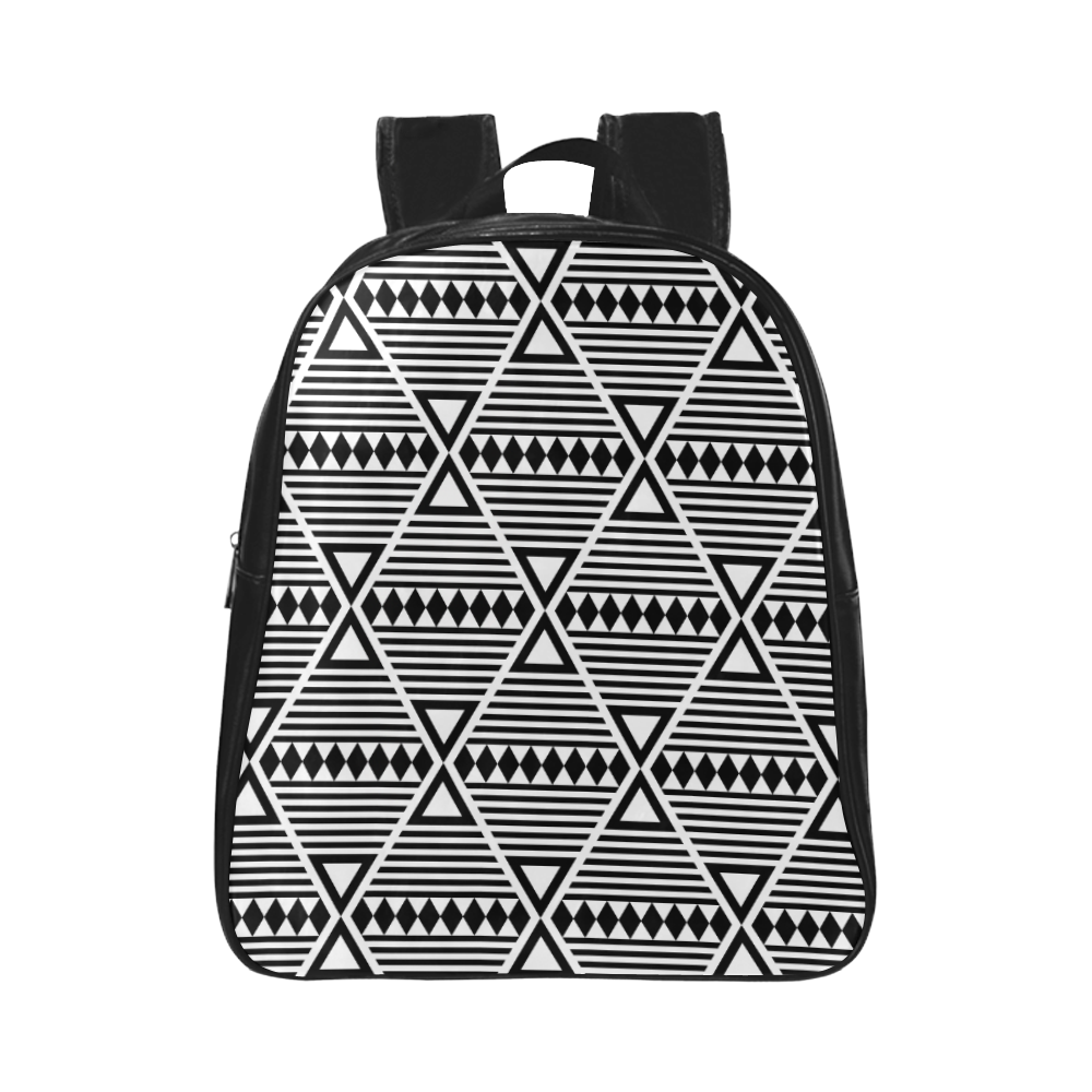 Black Aztec Tribal School Backpack (Model 1601)(Small)