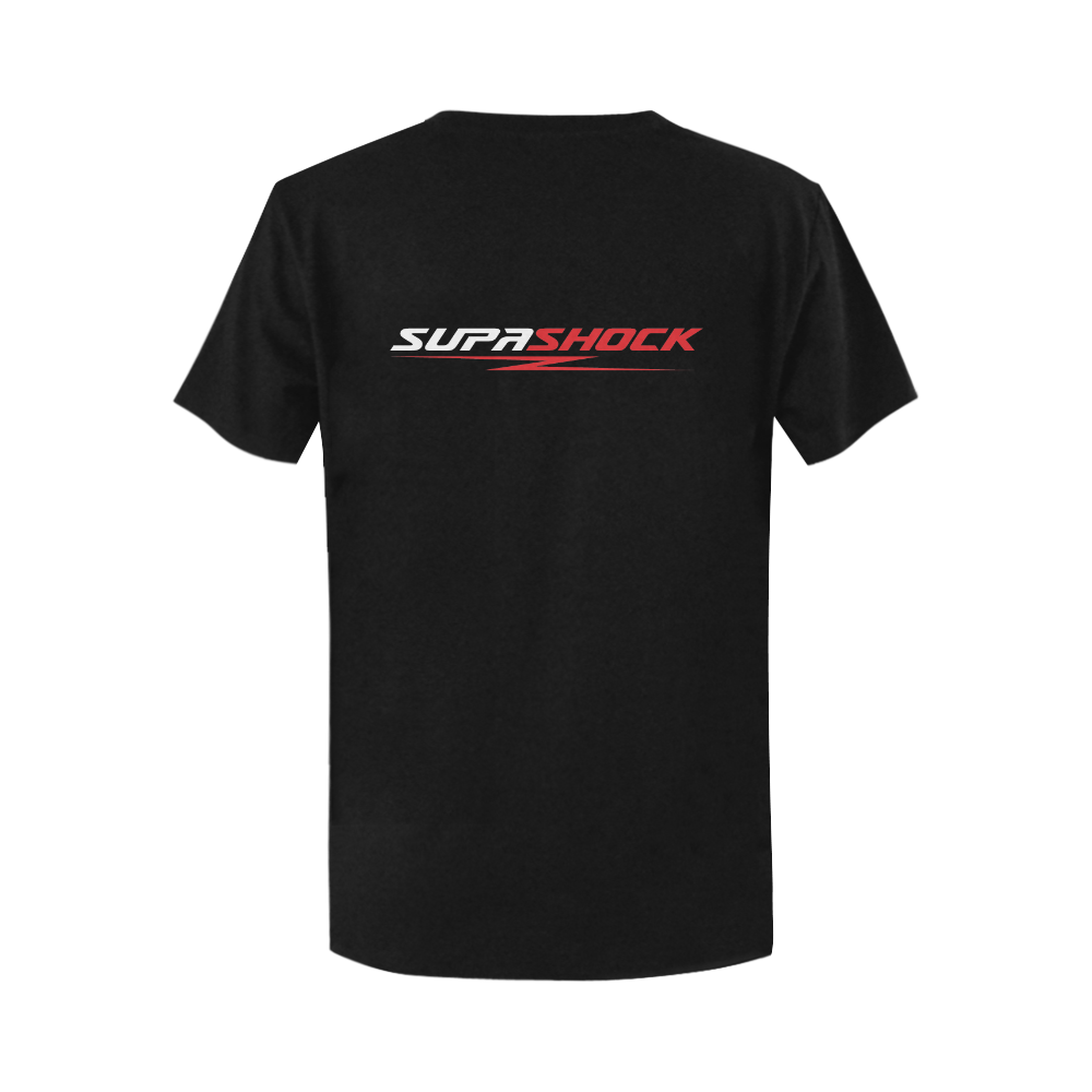 Supashock Black Women's T-Shirt in USA Size (Two Sides Printing)