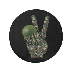 Forest Camouflage Peace Sign 34 Inch Spare Tire Cover
