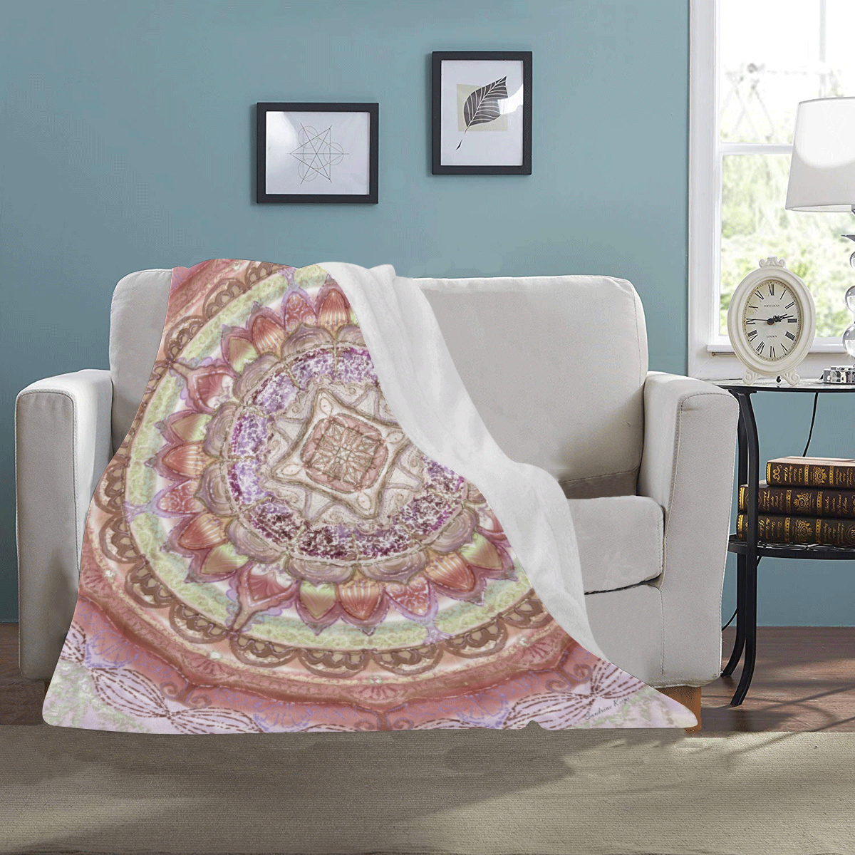 delicate silk mandala 7 Ultra-Soft Micro Fleece Blanket 40"x50"