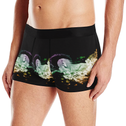 Beautiful unicorn with flowers, colorful Men's All Over Print Boxer Briefs (Model L10)