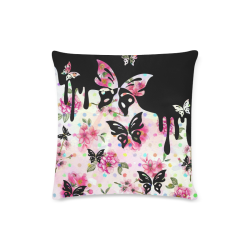 Watercololor Pink Blossoms Wallpaper Trend 1 Custom Zippered Pillow Case 16"x16"(Twin Sides)