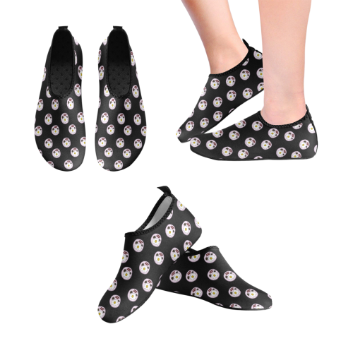 english breakfast black Women's Slip-On Water Shoes (Model 056)