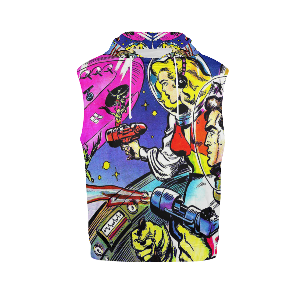 Battle in Space 2 All Over Print Sleeveless Hoodie for Women (Model H15)