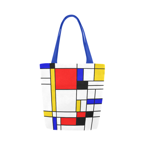 Bauhouse Composition Mondrian Style Canvas Tote Bag (Model 1657)