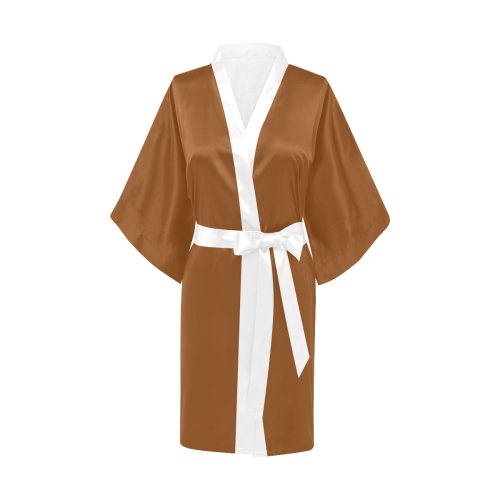 color saddle brown Kimono Robe