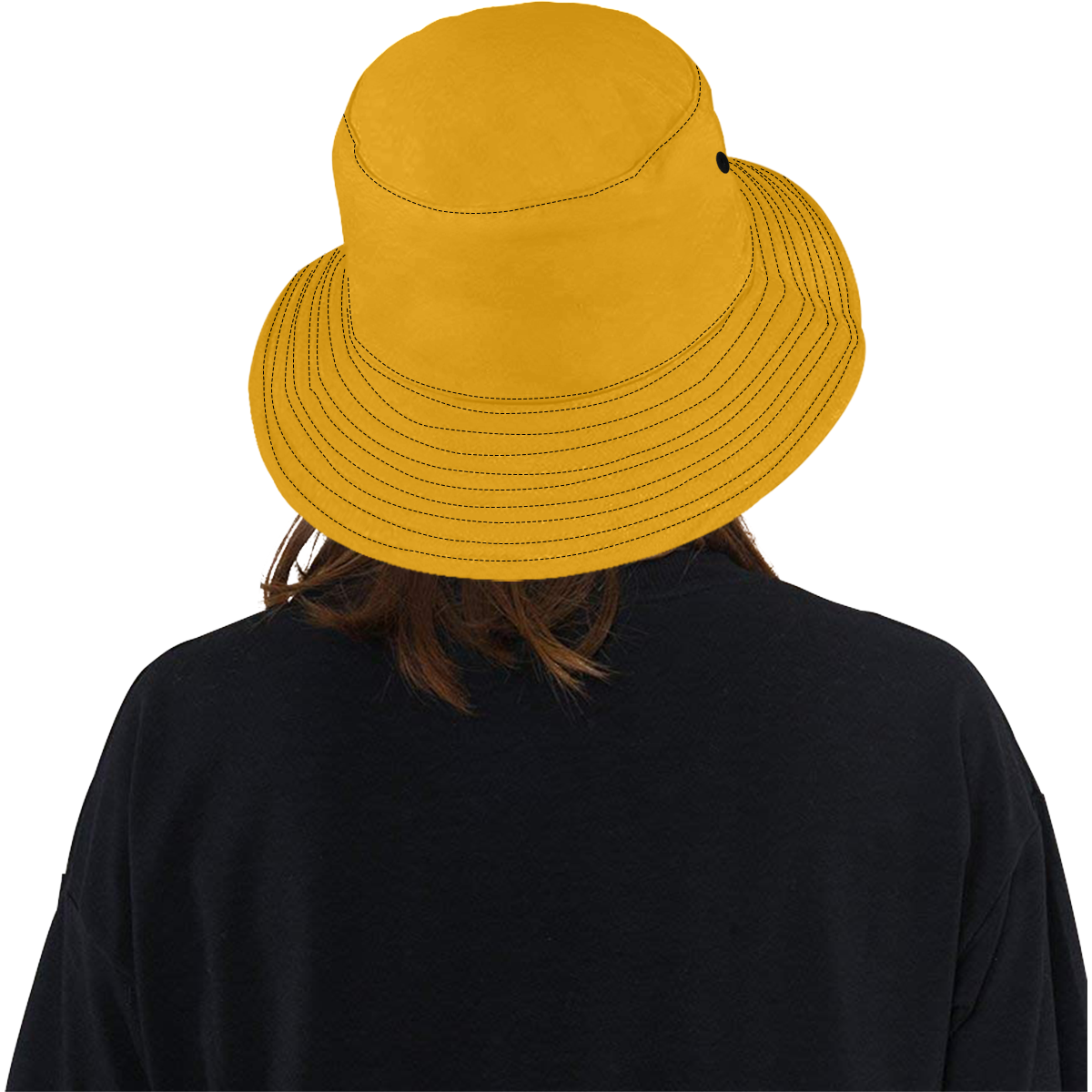 Sunflower Orange Solid Color All Over Print Bucket Hat