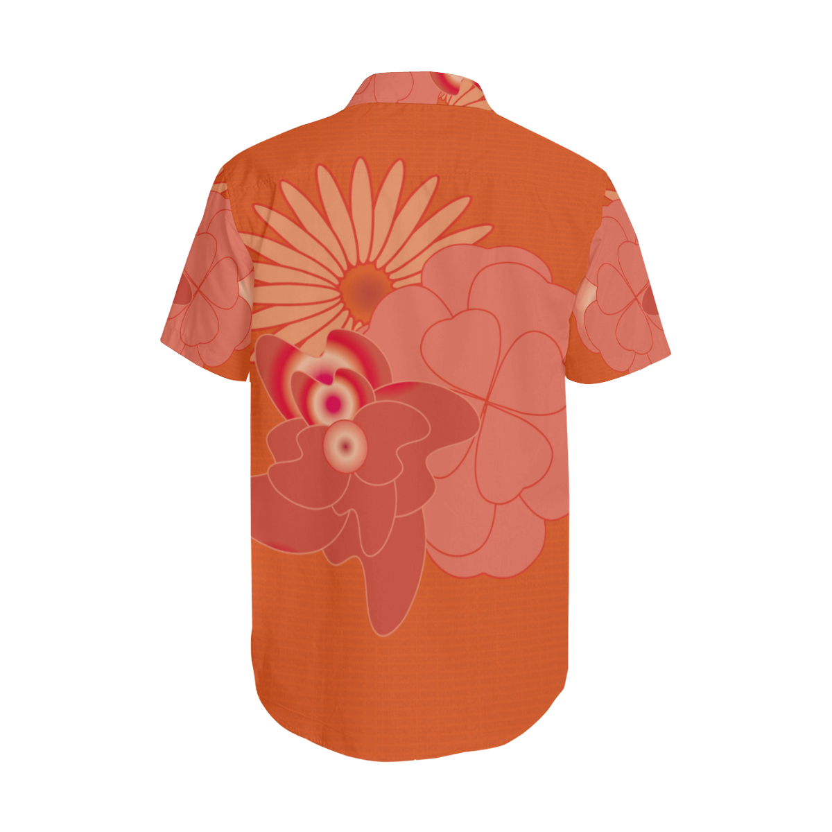 Flowers A0, B0, C0, Men's Short Sleeve Shirt with Lapel Collar (Model T54)