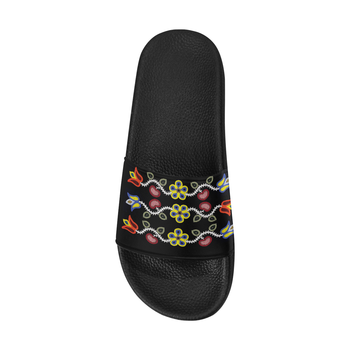 floral beadwork Men's Slide Sandals (Model 057)