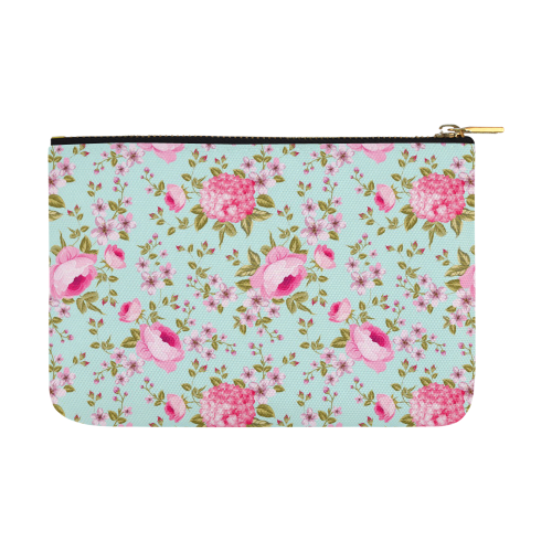 Peony Pattern Carry-All Pouch 12.5''x8.5''