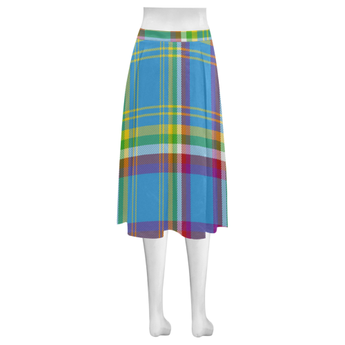 Yukon Tartan Mnemosyne Women's Crepe Skirt (Model D16)