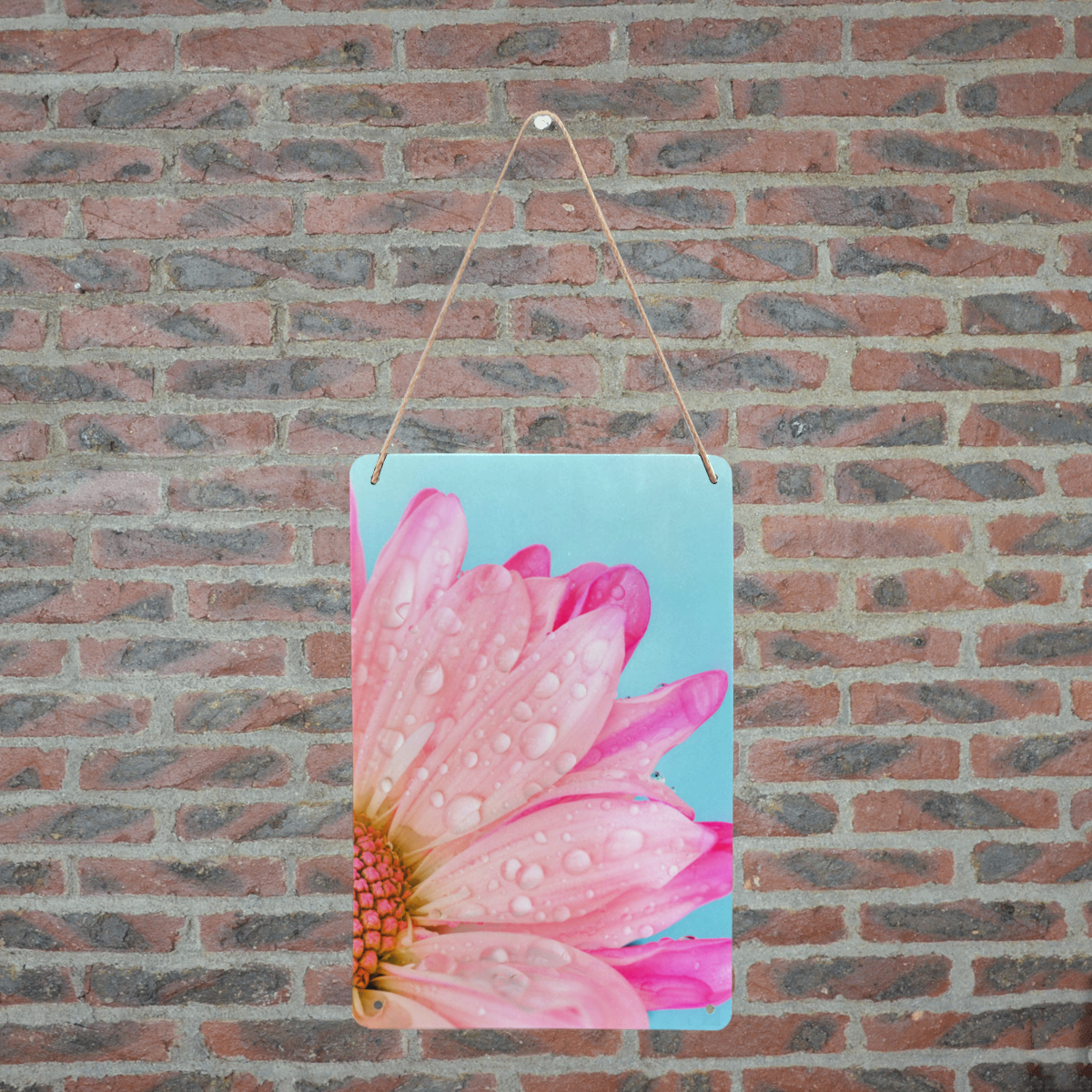 Flower Metal Sign 8"x12"