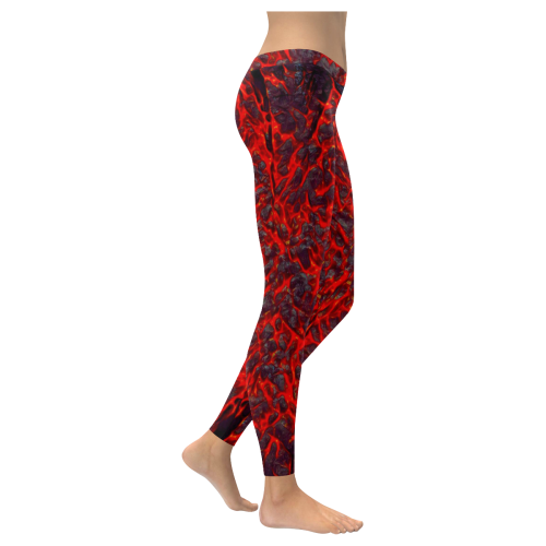Lava Cosplay Women's Low Rise Leggings (Invisible Stitch) (Model L05)