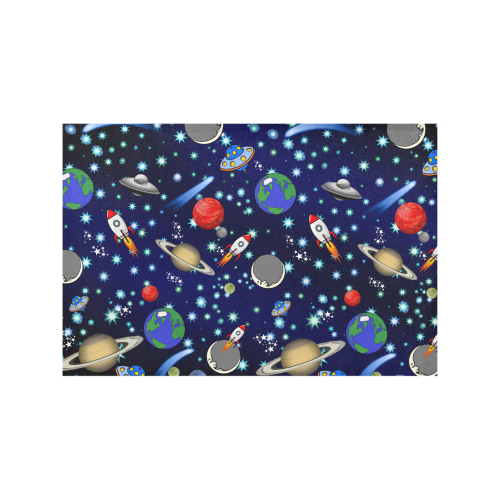 Galaxy Universe - Planets,Stars,Comets,Rockets Placemat 12’’ x 18’’ (Set of 6)