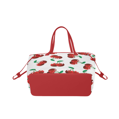 Red Cherries Clover Canvas Tote Bag (Model 1661)