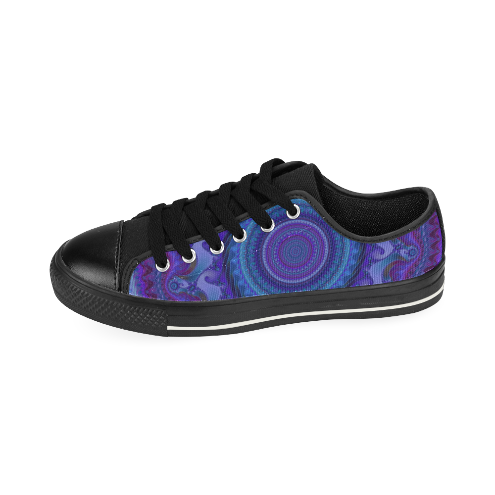 MANDALA PASSION OF LOVE Low Top Canvas Shoes for Kid (Model 018)