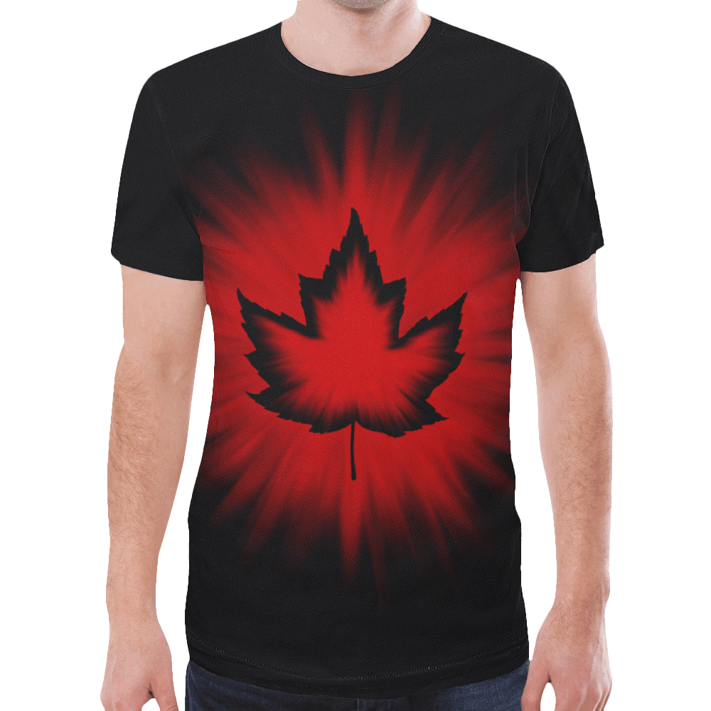 Canada T-shirts Cool Black New All Over Print T-shirt for Men (Model T45)