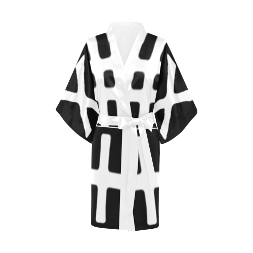 NUMBERS Collection Symbols Black/White Kimono Robe