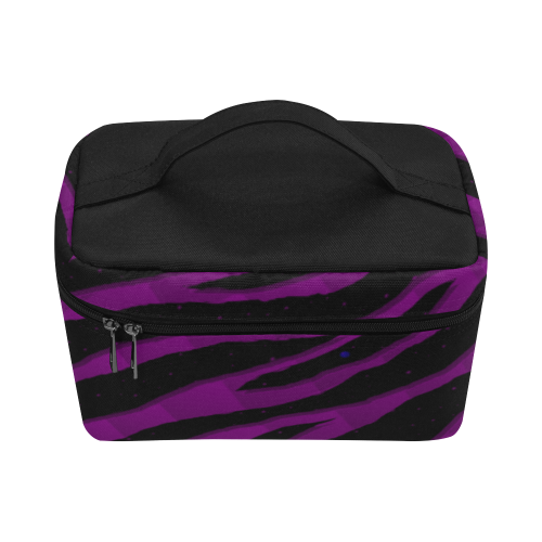 Ripped SpaceTime Stripes - Purple Cosmetic Bag/Large (Model 1658)