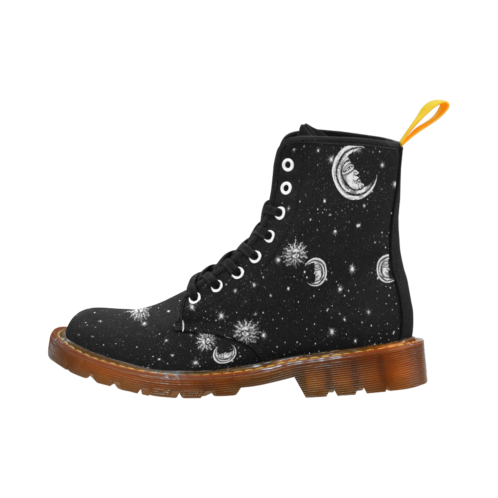 Mystic Stars, Moon and Sun Martin Boots For Men Model 1203H