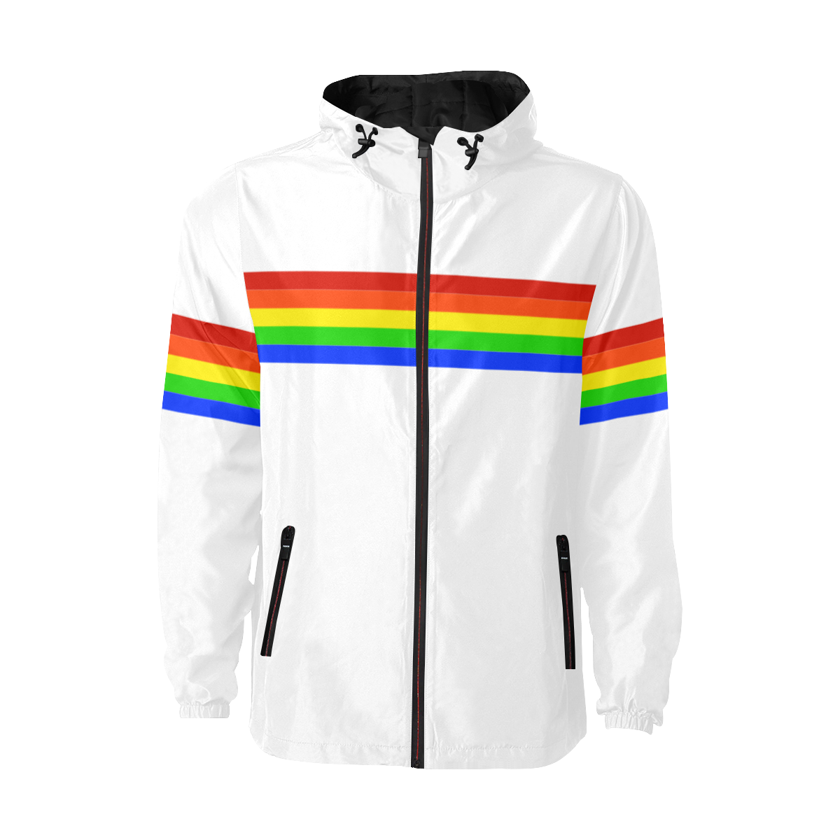Rainbow - Sleeve All Over Print Quilted Windbreaker for Men (Model H35)