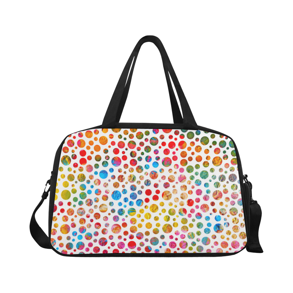 Colorful Bubbles Polka Dots Pattern Fitness Handbag (Model 1671)