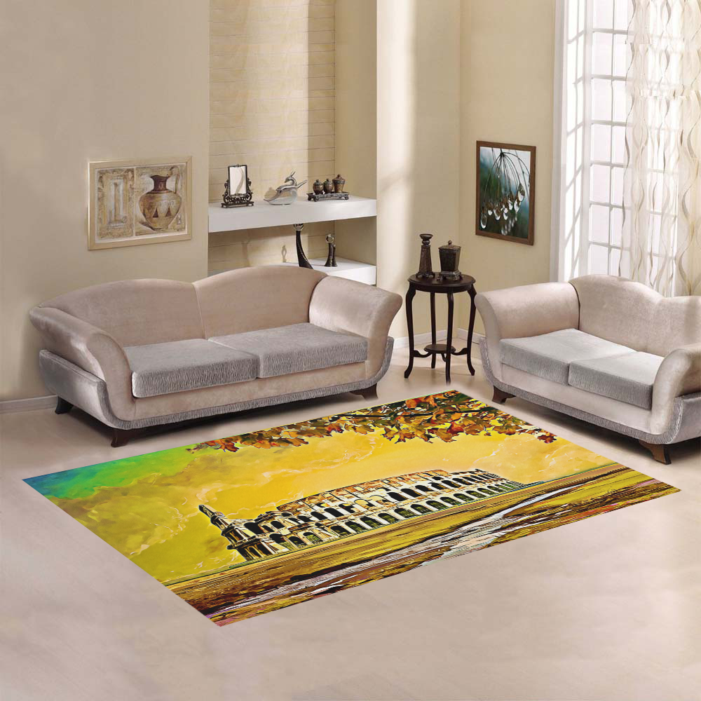 Colosseum Italy Area Rug7'x5'