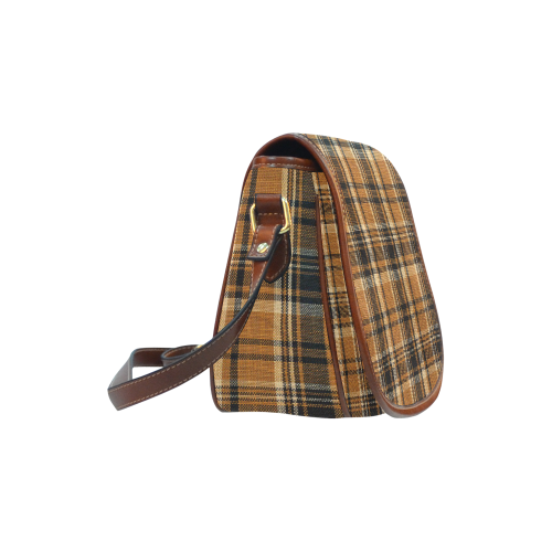 TARTAN DESIGN Saddle Bag/Small (Model 1649) Full Customization